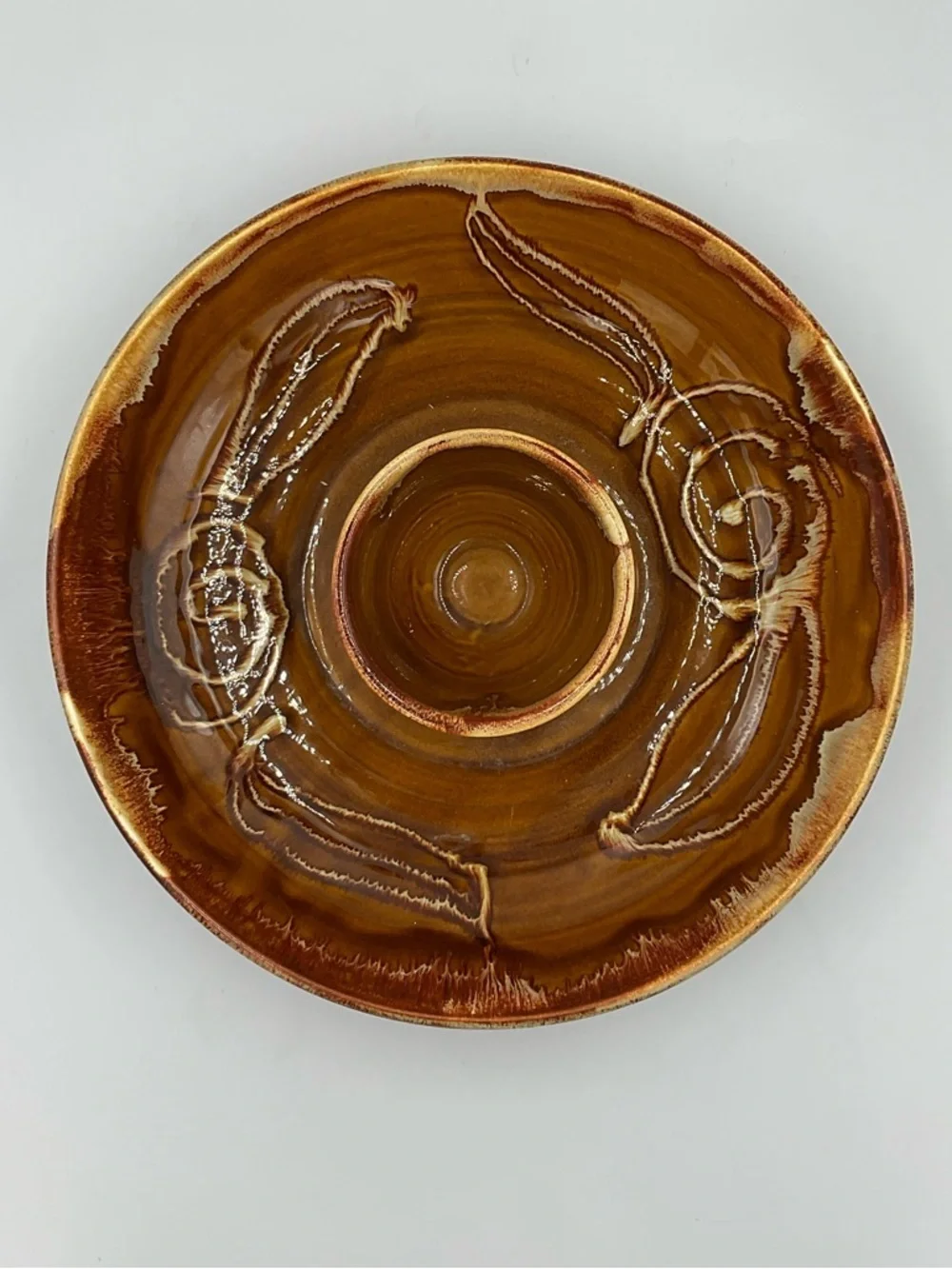 Vintage Dryden Pottery “Ozark Frontier” Original 1pc Chip and Dip Bowl